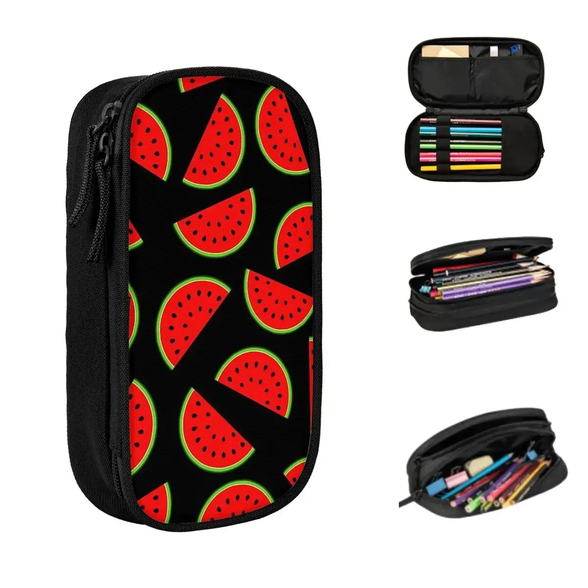 

Cute Watermelon Slices Pencil Cases Big Capacity Pen Bags Pen Box Pencil Pouch For Boys Girls Students Stationery School Office