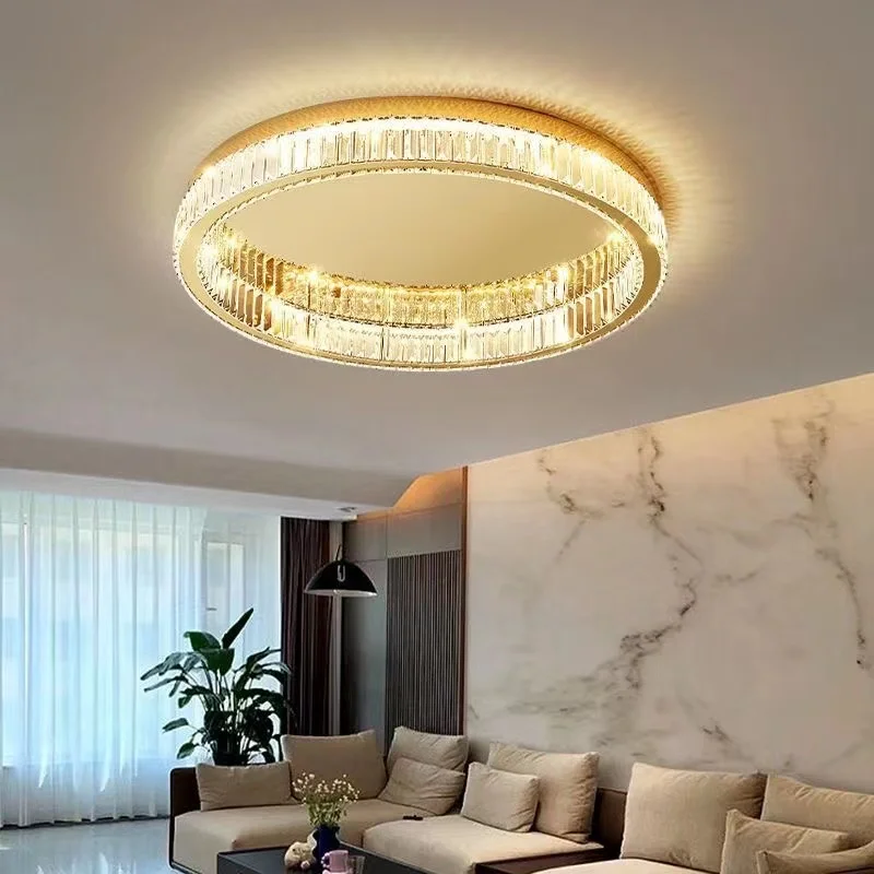 Crystal ceiling lamp living room lobby dining room study  bedroom home decoration light fixture simple modern LED night light