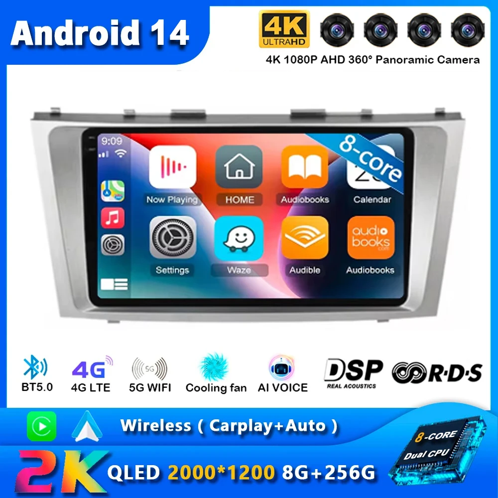 

Android 14 Car Radio For Toyota Camry 2007 2008 2009 2010 2011 Navigation GPS Multimedia Video Player Stereo Carplay Auto WiFI