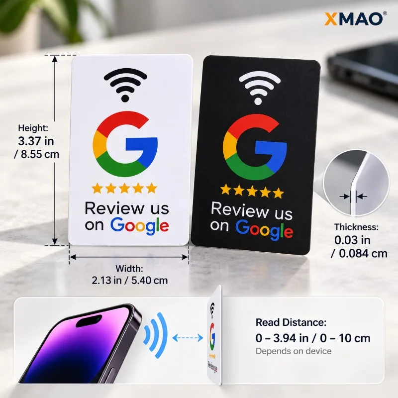NFC Google Review Card 1/3/5/10/20PCS NTAG213 215 216 PVC Contactless Tap Card for Restaurant Cafe Salon Retail Store Use view 6