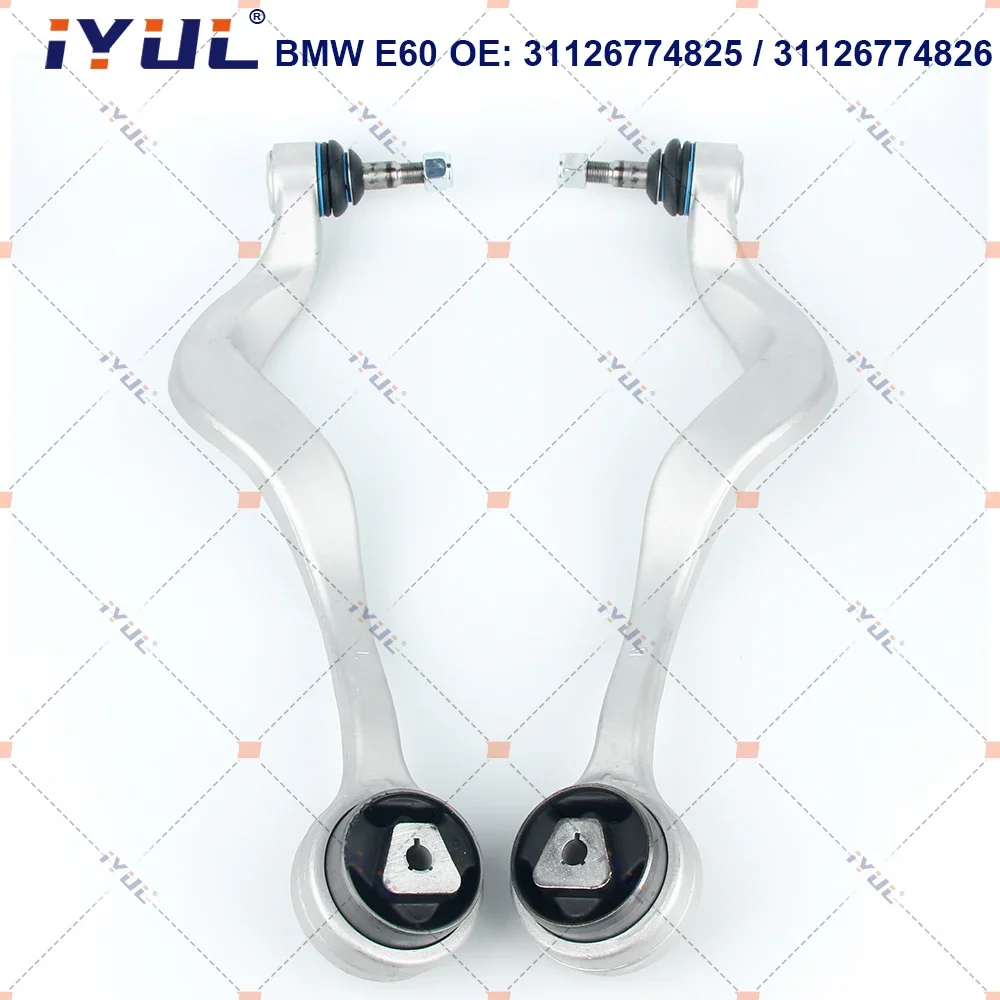 

IYUL A Pair Front Lower Suspension Control Arm Curve For BMW 5 Series E60 E61 523i 525d 530i 31126774825 31126774826