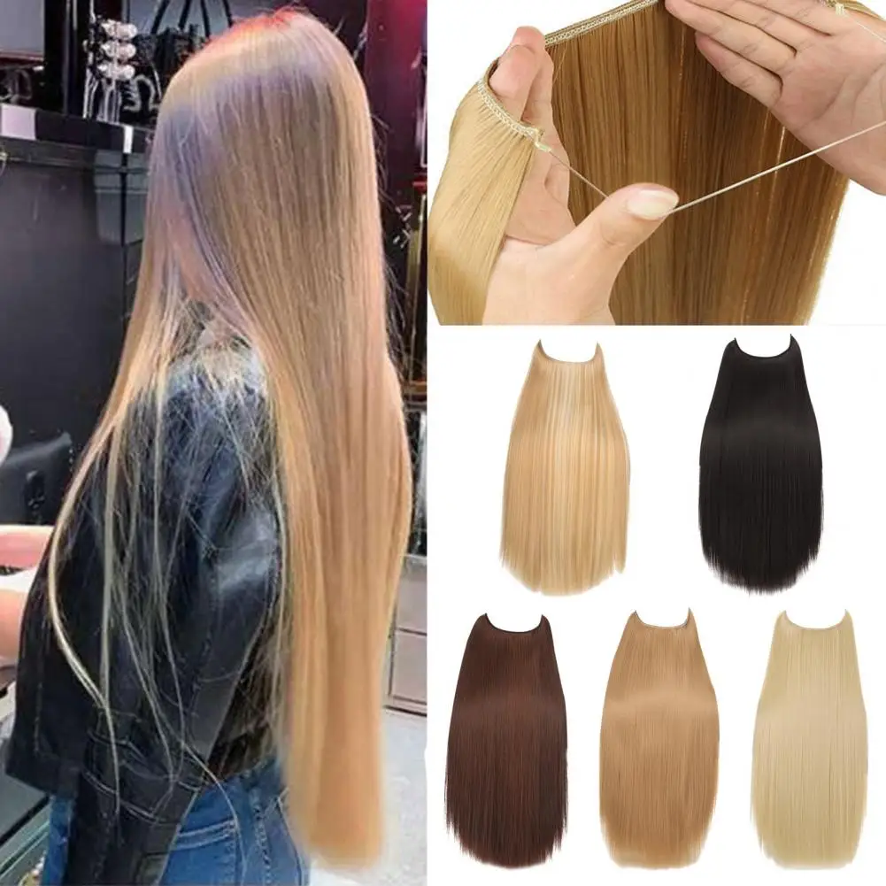 60cm glattes Haar Bündel Salon natürliche Haar verlängerungen gefälschte Fasern super lange synthetische Yaki glattes Haar weben voll zu Ende