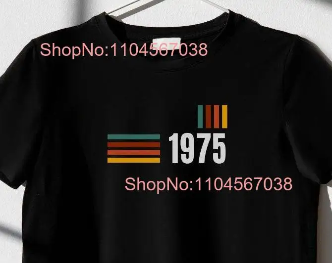 

Футболка с изображением года рождения 1975 года, ретро, винтажный дизайн, крутой топ с длинными или короткими рукавами
