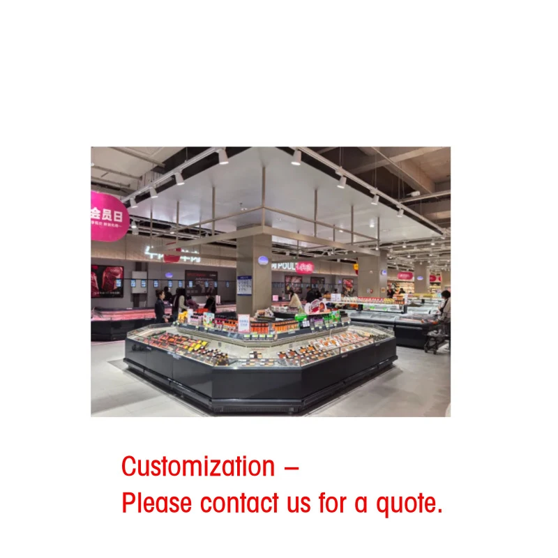 custom.Sophisticated Supermarket Equipment Heavy Duty Steel and Wood Combined Display Racks