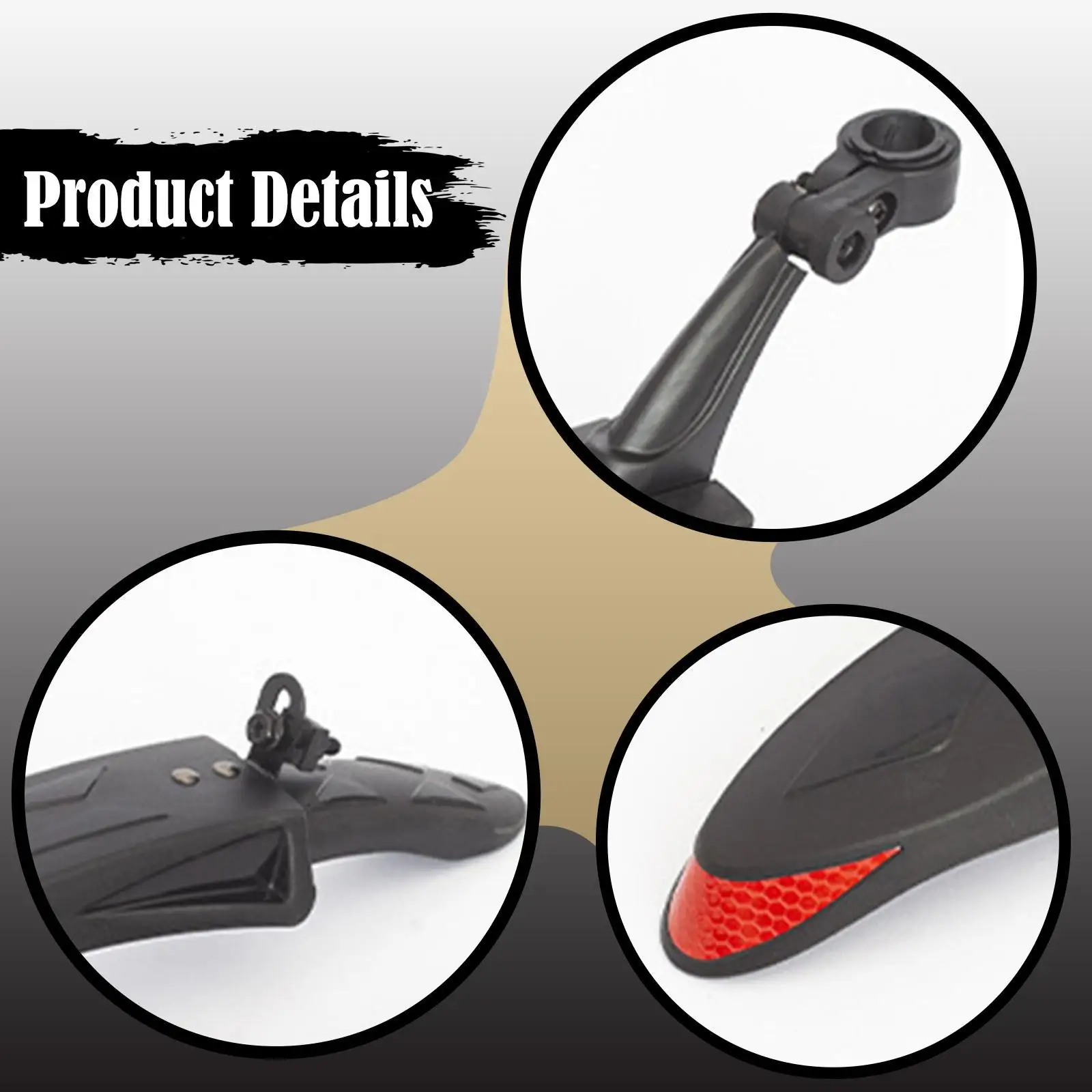 Bike Mudguard PP Portable Fender Set Complete Bicycle Mud Flaps Protection for Mountain Bike 26 27.5 Inch Bike Mudguard PP Portable Fender Set Complete Bicycle Mud Flaps Protection for Mountain Bike 26 27.5 Inch
