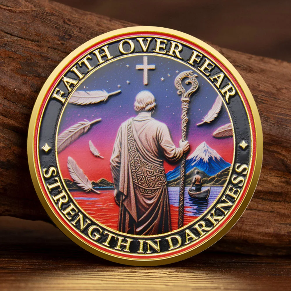 FAITH Gold-plated Commemorative Coin Power in The Dark Collectible Coin Lucky Coin