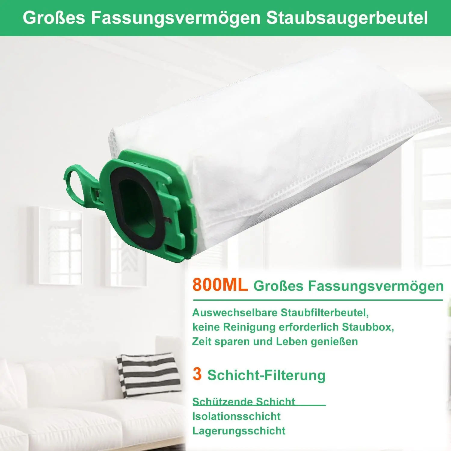 Heiße 10 Stück Ersatz beutel für Vorwerk Reinigungs beutel für Kobold VB100 Staubsauger Staubbeutel