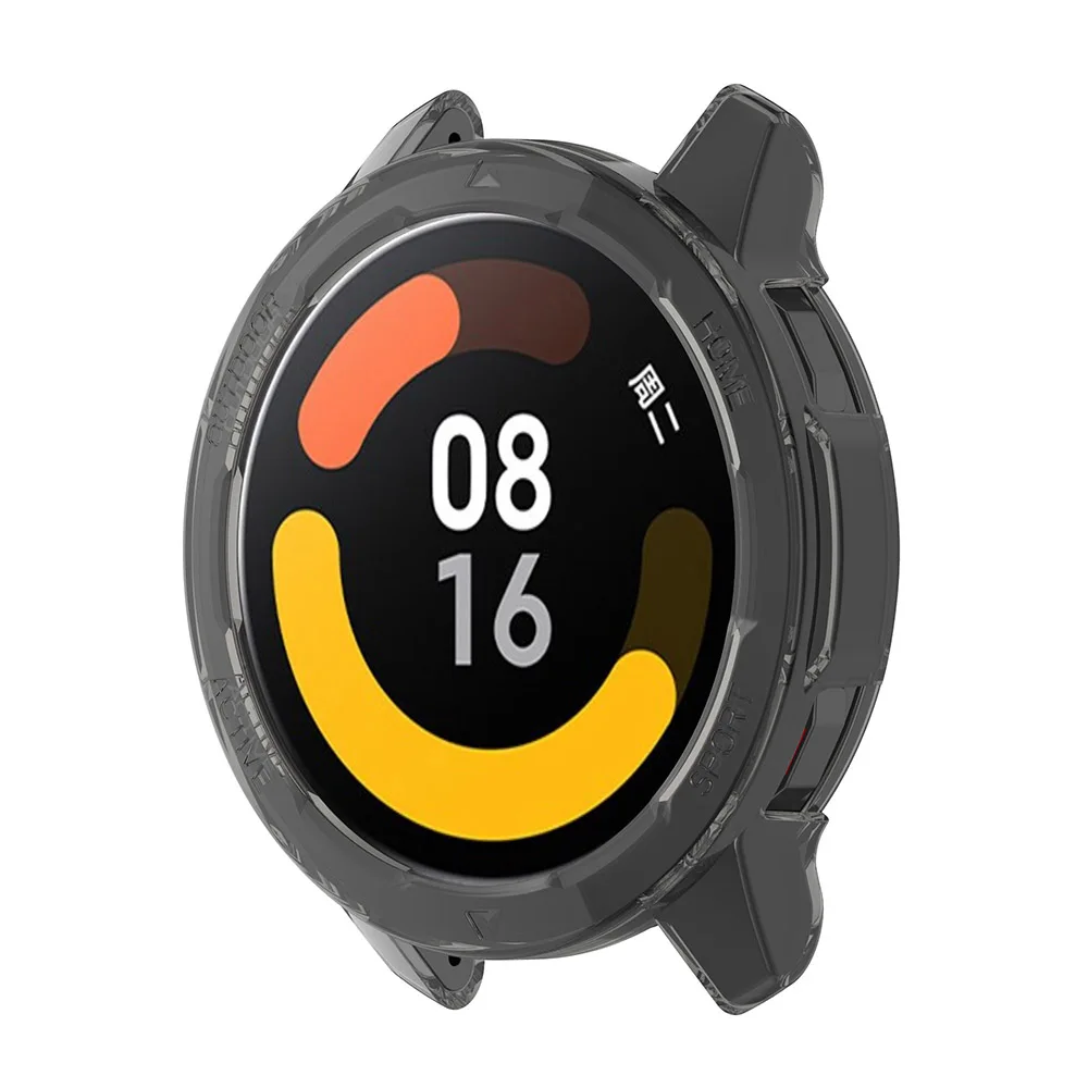 Soft TPU Protector Case For Xiaomi Watch S1 Active/Mi Watch Color 2 Clear Protective Shell Cover Frame Bumper