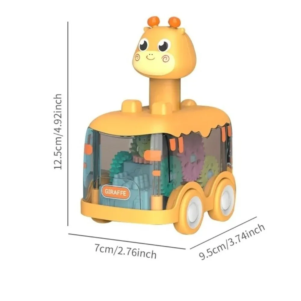 New Light Up Baby Animal Car Toys Visible Gear Push Gear Pull Back Car LED Toy Car Toddlers 1-3 Years