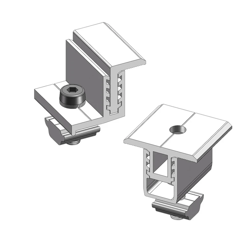 10PCS Solar Panel Mounting Bracket Kit Adjustable 30/35/40Mm Fixing Clamp Solar Panel Mount Bracket