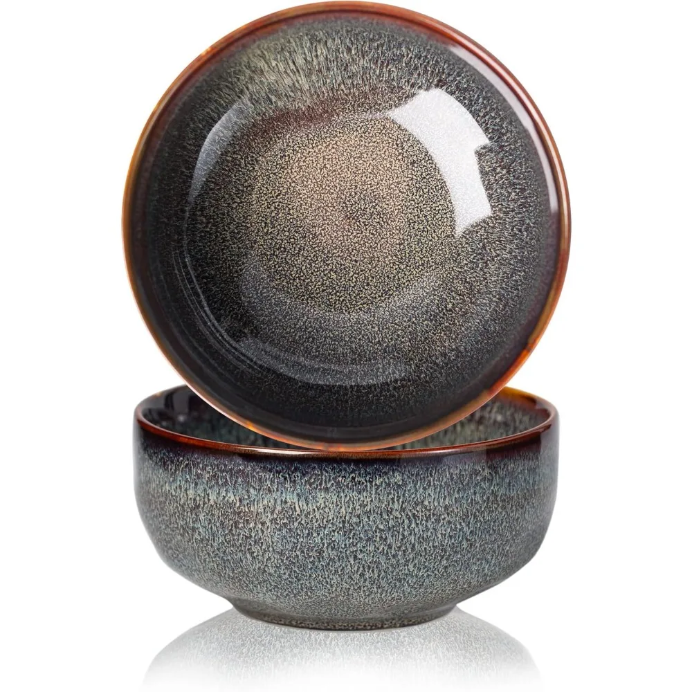 

22 Ounce Serving Bowls Set - Ceramic Bowl Set of 2-5.75 inch for Salad, Soup,Cereal Bowls for Kitchen