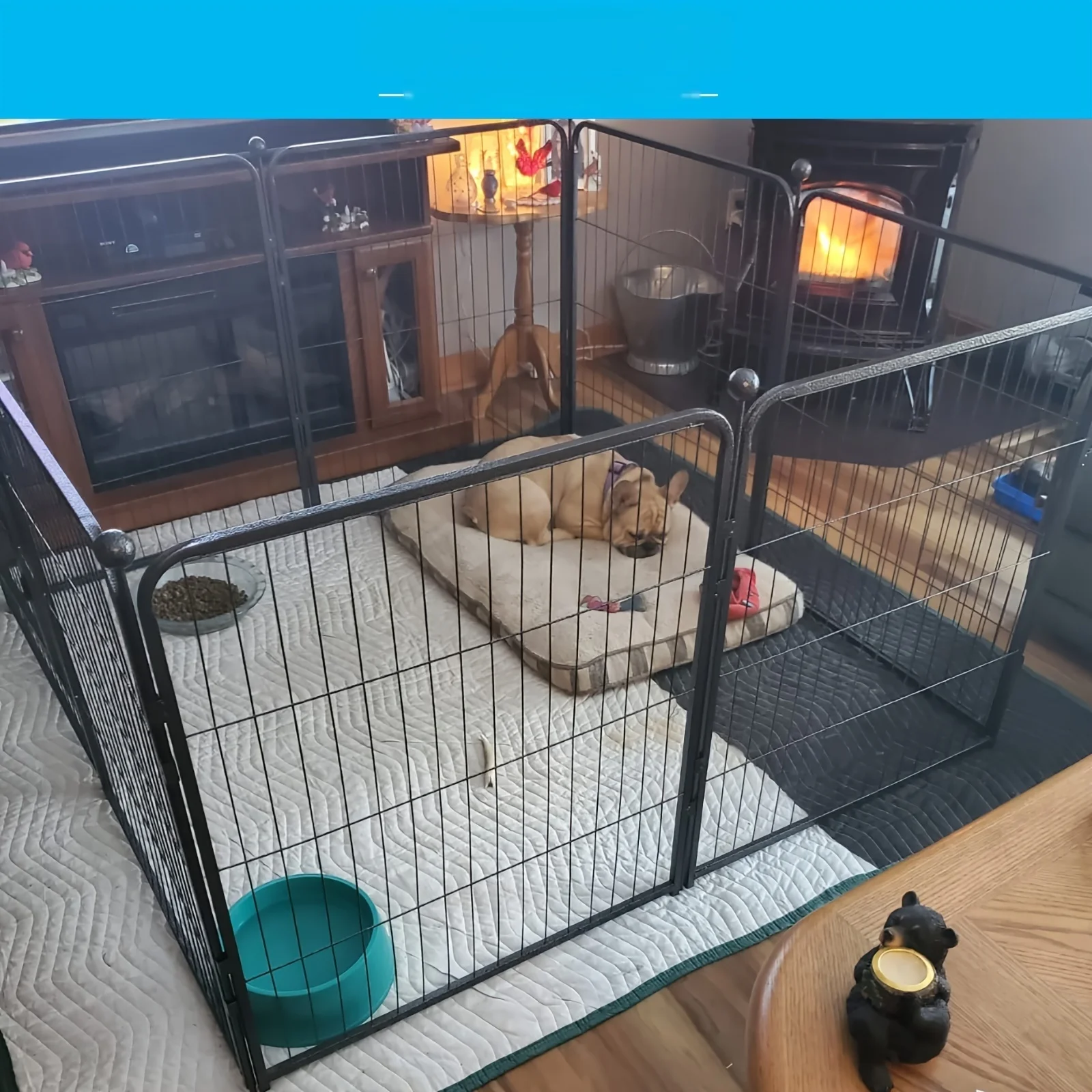 

Hammer Patterned Outdoor Dog Fence - 8 Pieces, 32 Inch, Suitable for Small & Medium-Sized Dogs, Yard & Animal Fence