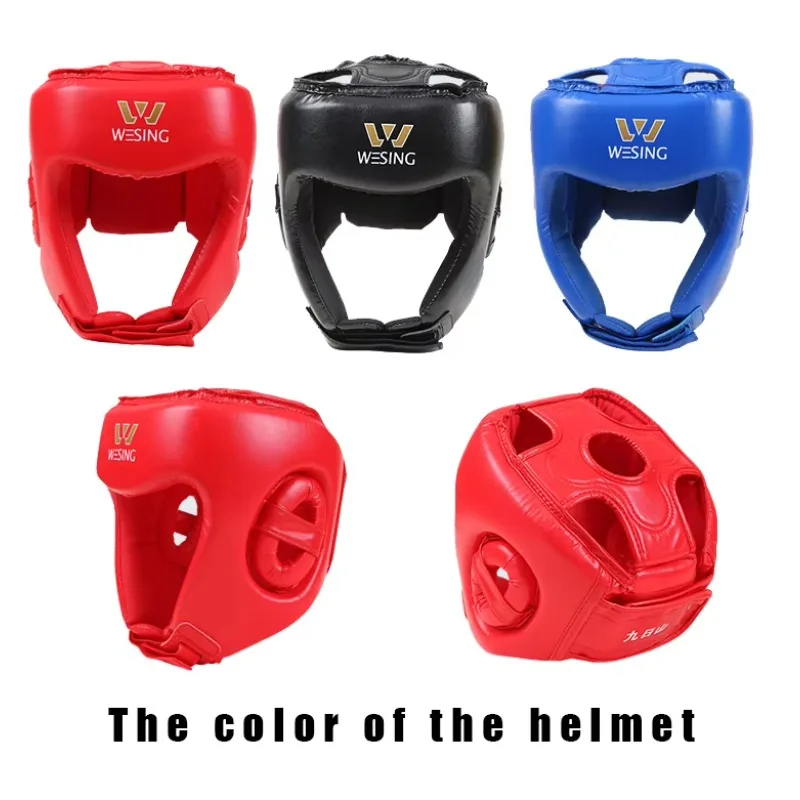 Wesing Manufaktur Professional Competition Boxing Equipment Glove Muay Thai Shin Groin Guard Boxing Headguards Boxing Set