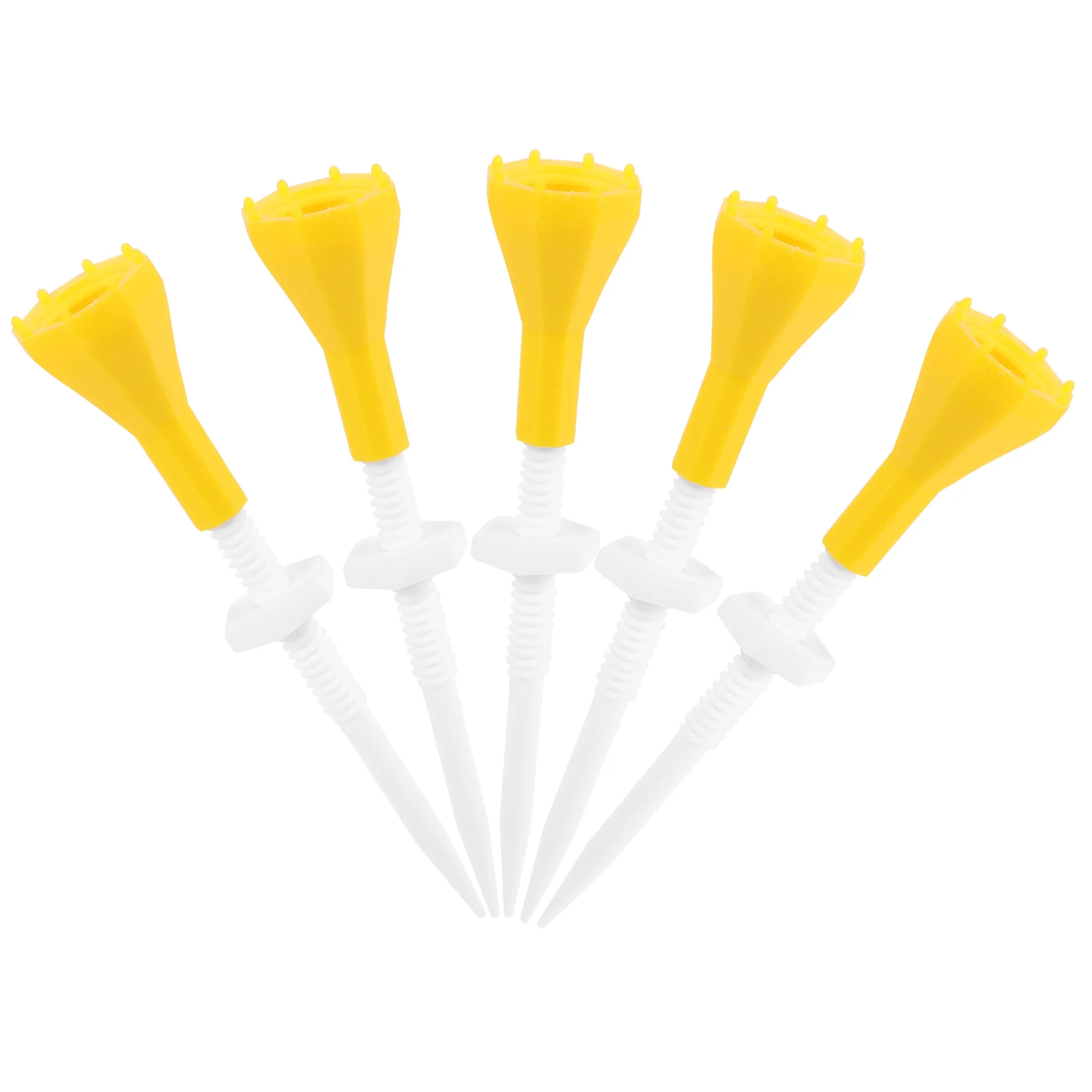 

5pcs Golf Tees Adjustable Plastic Holders Practice Training Tool Driving Range Use Wear-Resist Durable Golf Ball
