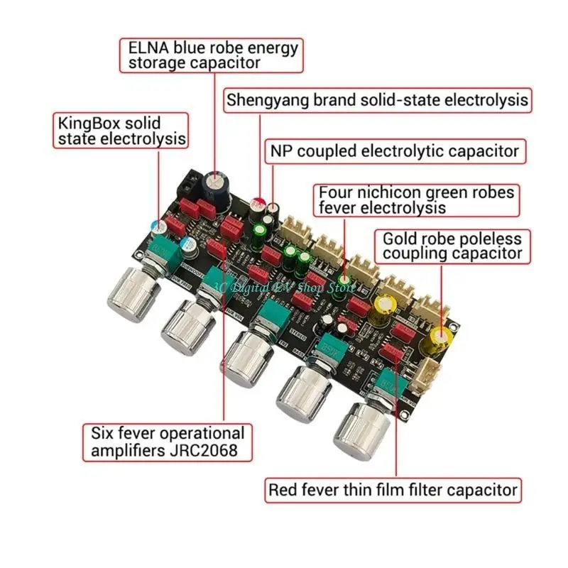 E74D Pro1 Hifi Preamp Tone Board لأنظمة الصوت المنزلية والمسارح المنزلية مع ضبط جيد للموسيقى والصوت البصري المذهل #4