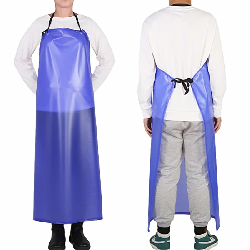 Waterproof Kitchen Apron Pvc Sleeveless фартук Durable Extra Long Apron For Cooking Cleaning Thickened Wear Resistant Oilproof