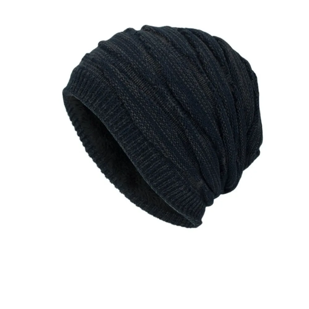 

Модный шерстяной вязаный пуловер, бархатная теплая шерстяная шапка с защитой ушей, однотонные шапочки, зимняя шапка