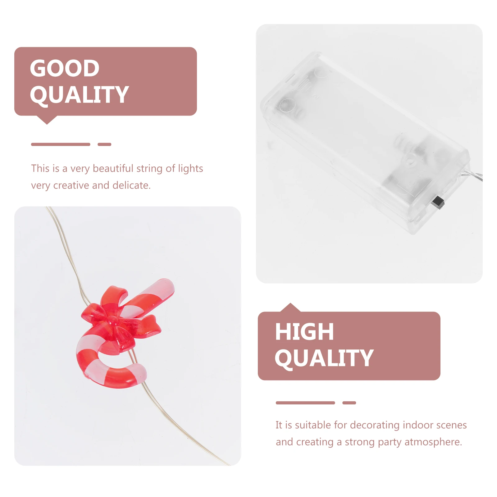 

Christmas String Lights Party Decorations for Festival Candy LED Plastic Decorative Living