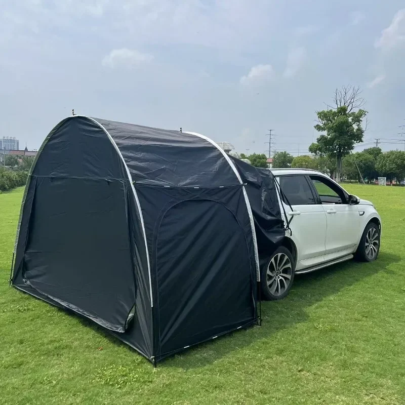 YOUSKY Outdoor Car Rear Tent | Quick-Setup Storage Tent for Bikes and Motorcycles, Black Waterproof Sunshade Canopy