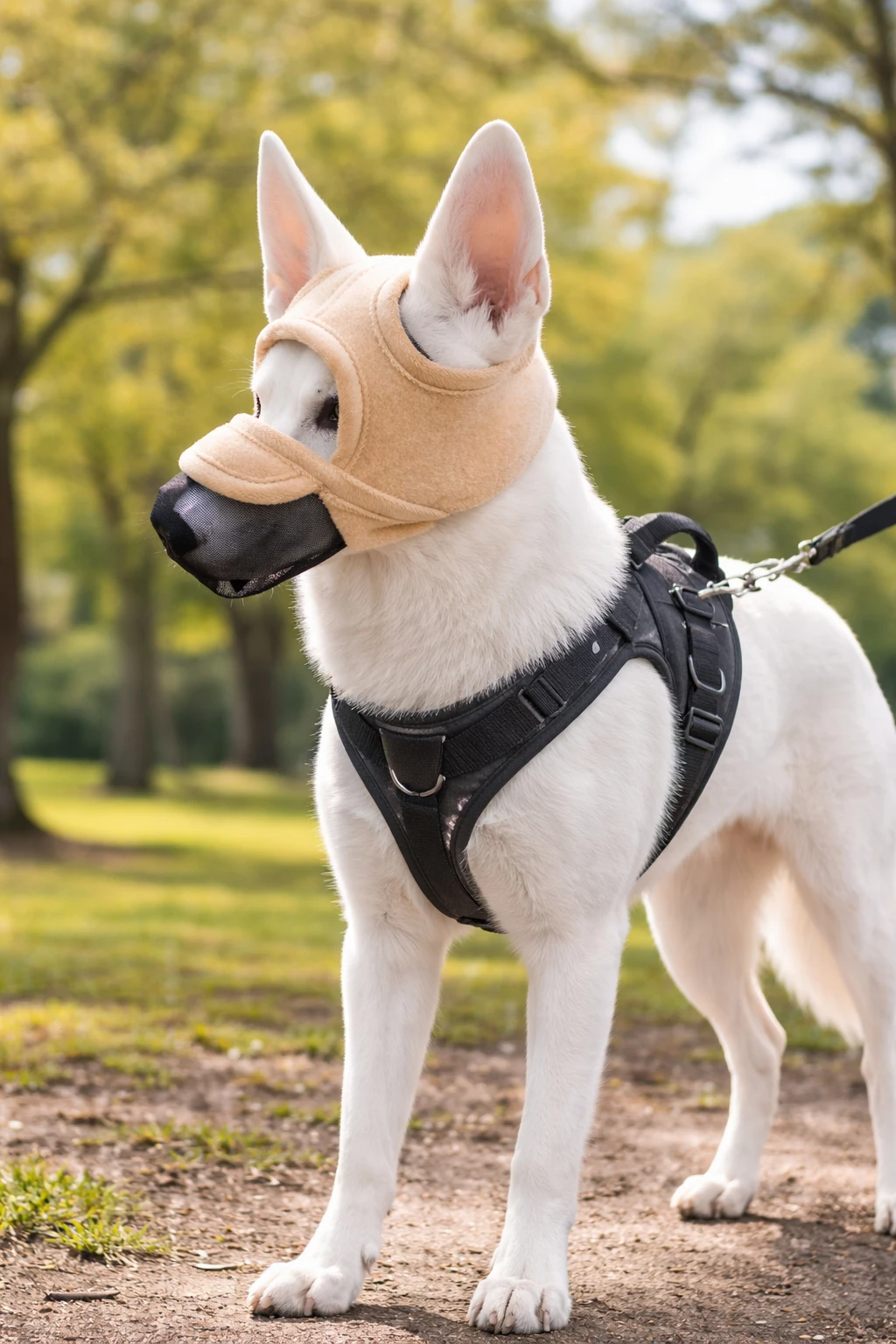 Hundemaulkorb Komfortabel Atmungsaktiv Verstellbar für Outdoor-Spaziergänge Anti-Biss Anti-Zufälliges Fressen Haustier-Kopfabdeckung – Detail 5