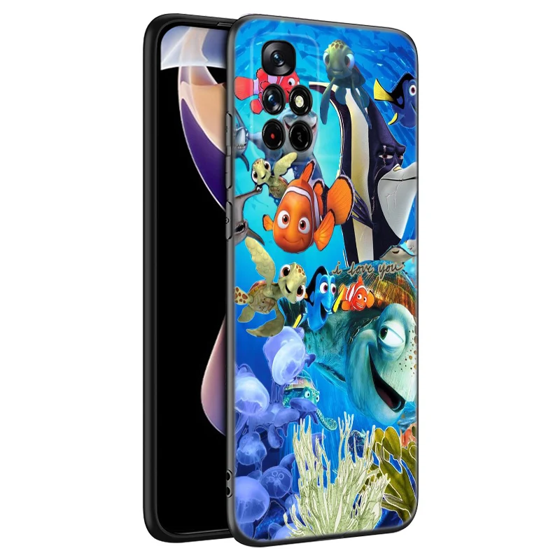 Disney Finding Nemo Dory Black Silicone Phone Case For Xiaomi Redmi Note 9 10 11 12 13 Pro Plus 11S 4G 11T 5G 9S 10S 12S