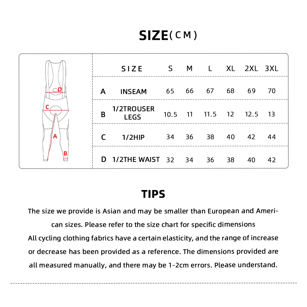 YKYW Herren Frühling Herbst Lange Radhose Radfahren Trägerhose Lange Hose Trägerhose Rennradhose Trägerhose Fahrrad Trägerhose – Detail 7