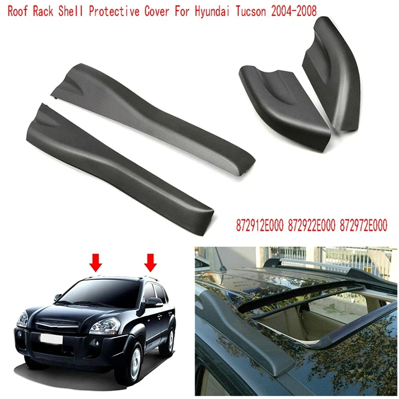 Roof Rack Shell Protective Cover For Hyundai Tucson 2004-2008 Roof Luggage Bar Rail End 872912E000 872922E000 872972E000