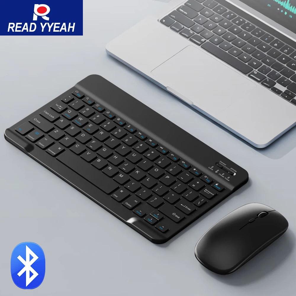 

READYYEAH 2025 Wireless Keyboard Mouse For Android iOS Windows Bluetooth Keyboard For iPad Xiaomi Samsung Tablet Phone Laptop PC