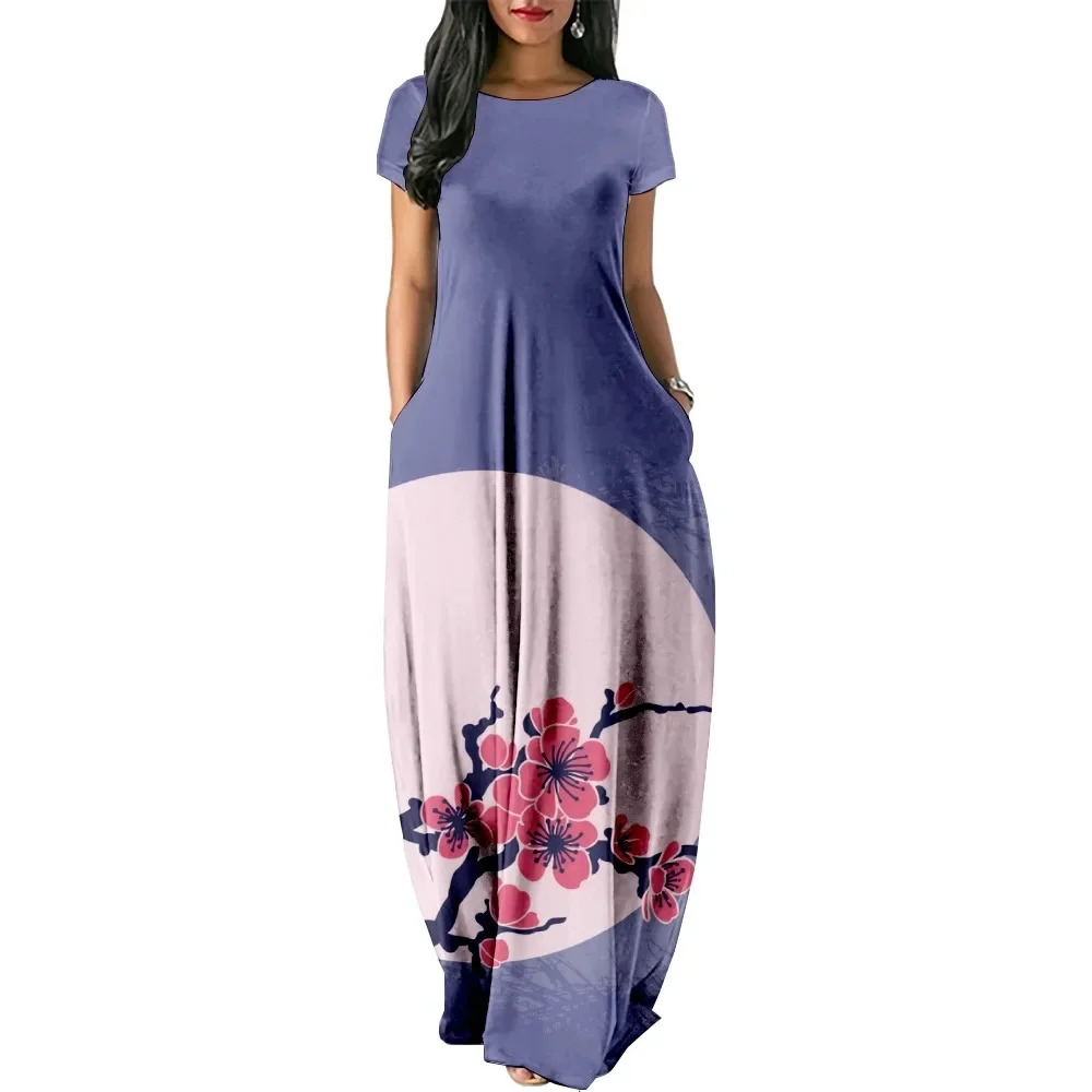 Summer Stylish Party Dress Fashion Streetwear Women Dresses Luxury Flora Maxi Dress Elegant Robe Chic Girl Beach Vestidos