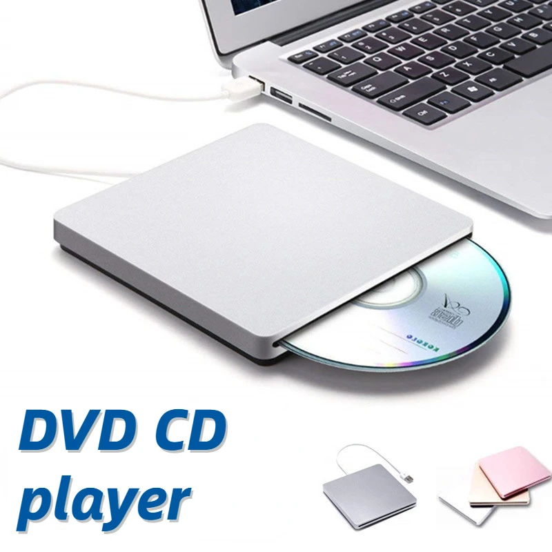 USB DVD Drives Optical Drive External DVD RW Burner Writer Recorder Slot Load CD ROM Player for Apple Macbook Pro Laptop PC Hot