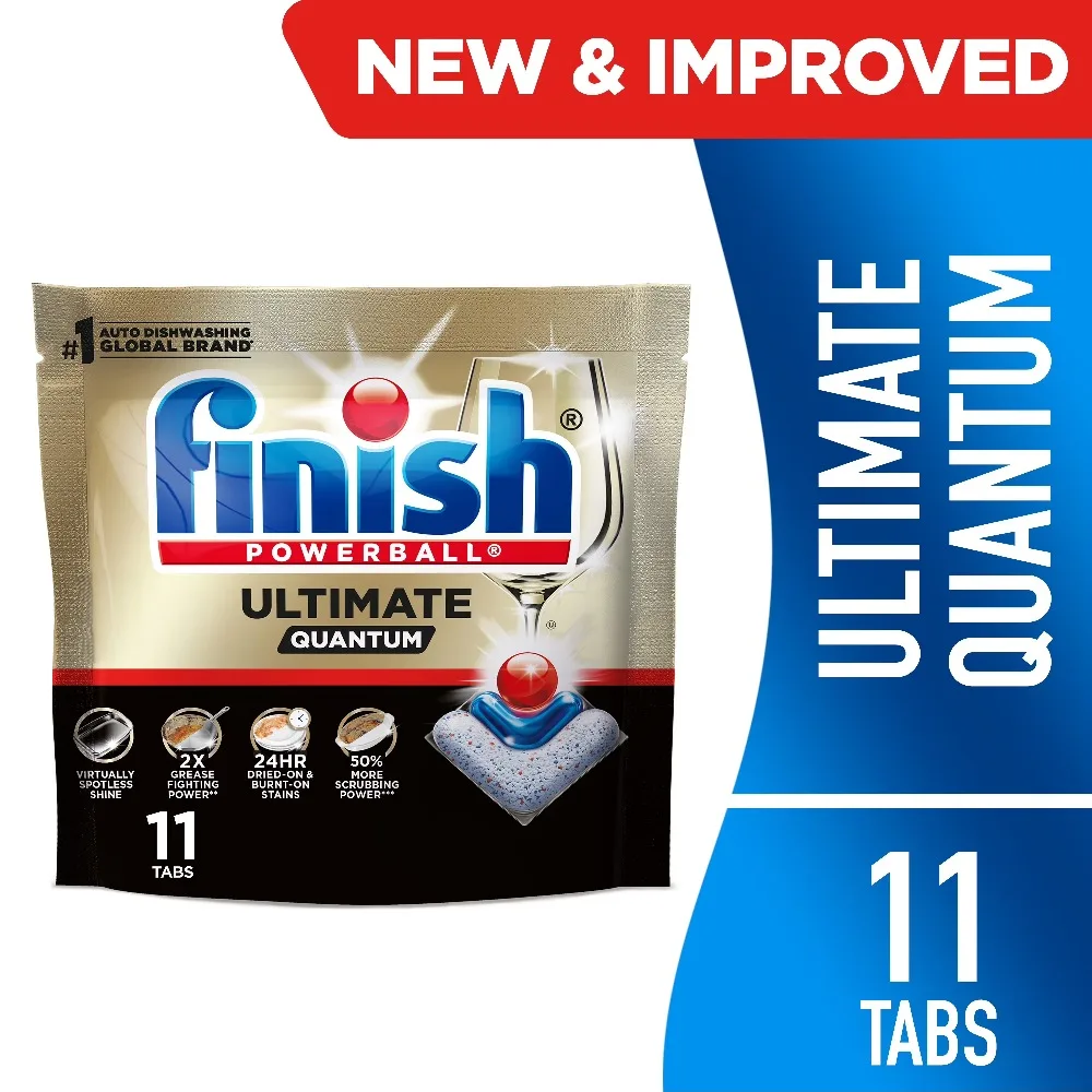 Ultimate Quantum Dishwasher Pods Detergent Soap with Extra 50% Cleaning Power Pack of 11 Counts