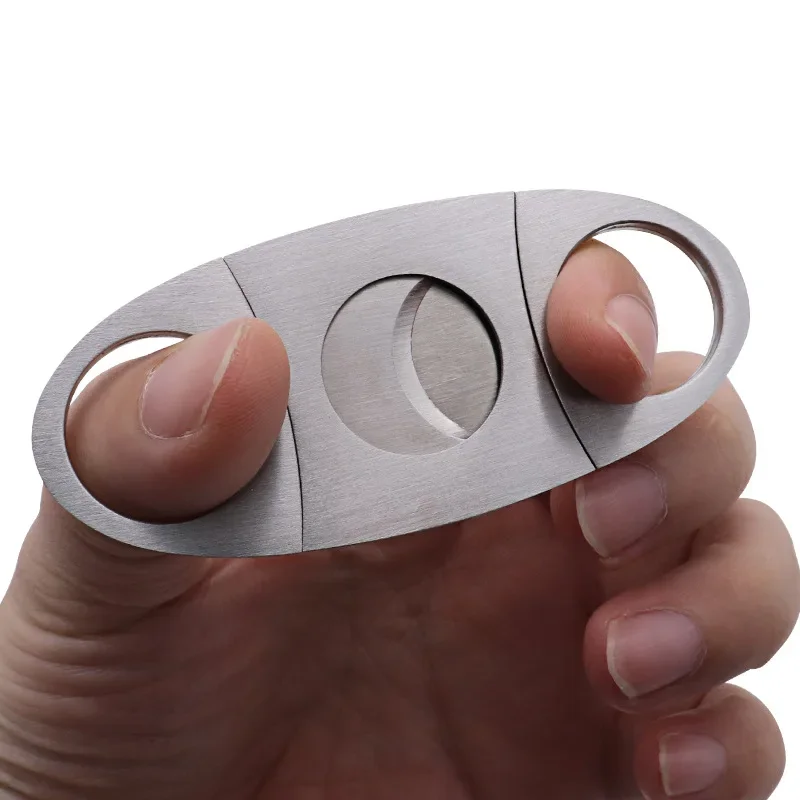Mini cuchillo de cigarrillo portátil de acero inoxidable, herramienta de corte de cizalla, tijeras de Metal para cigarros