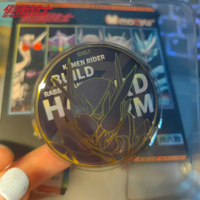 In Stock Moeyu Masked Knight Tinplate Badge Anime Surrounding Millet Box Series Collectible Pendants for Fans Gifts view 2