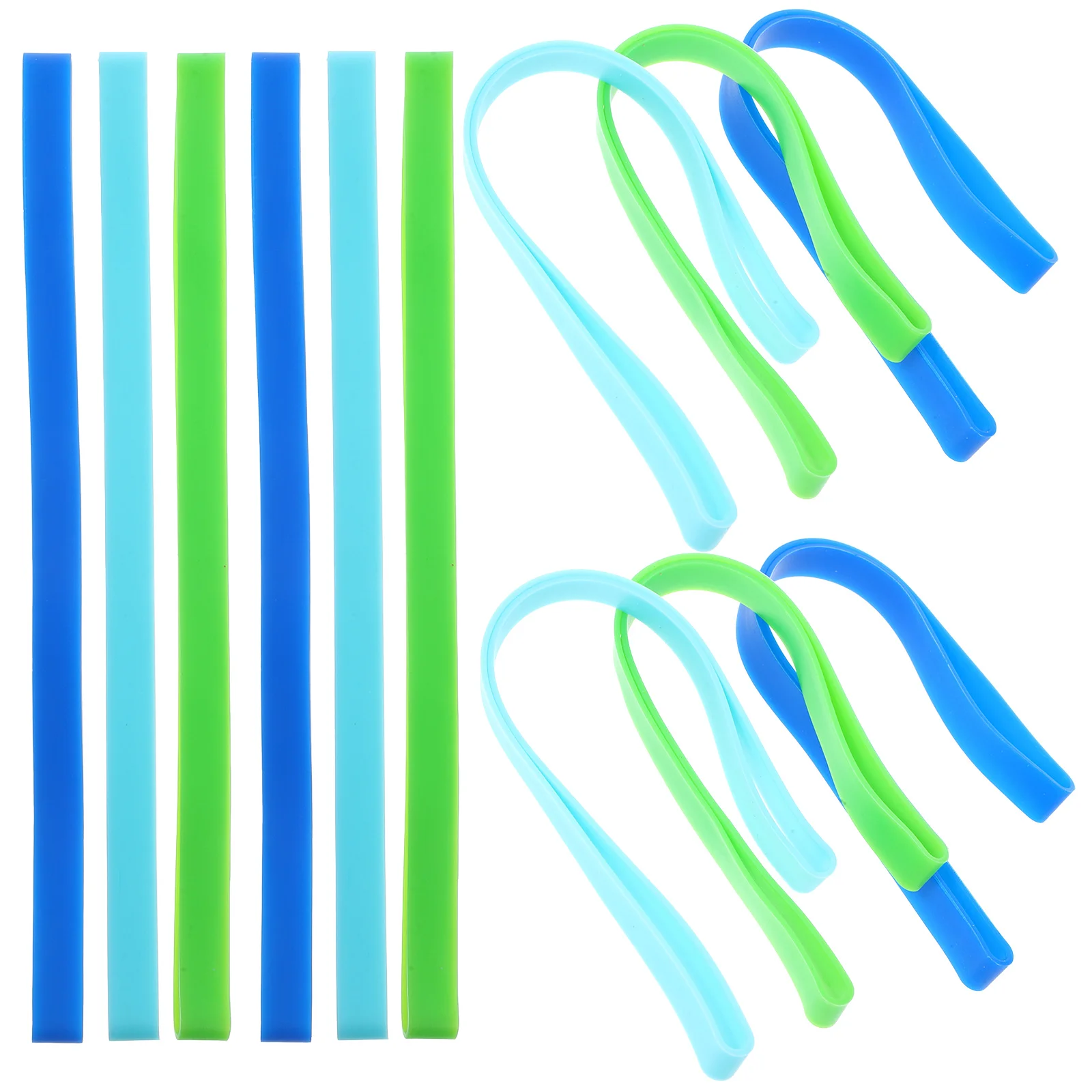 

12 Pcs Silicone Elastic Long Rubber Bento Straps Heavy Duty Wide Lunch Box Wrapping Fixing Strap Storage Solution