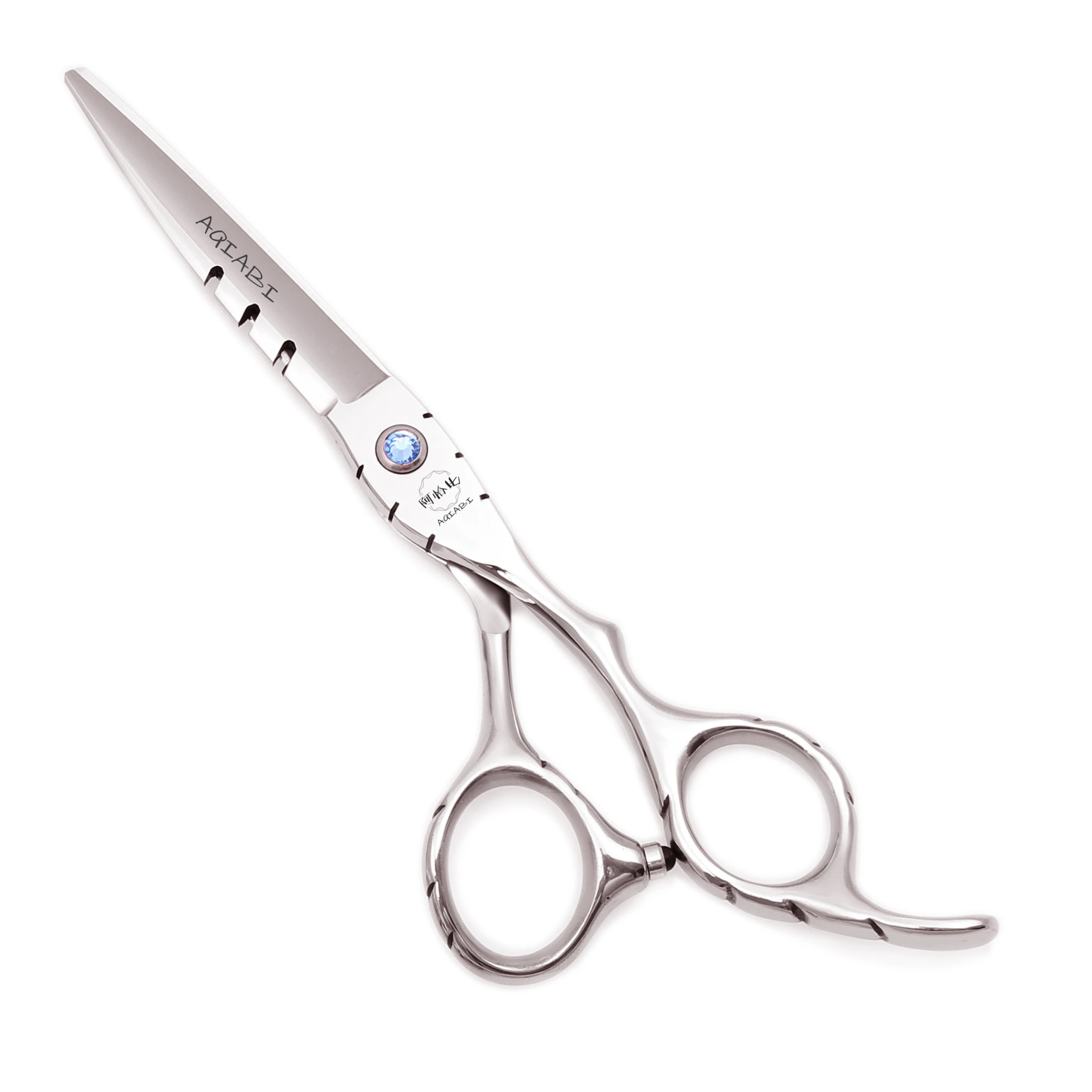 Professionelle Friseurschere 5,5" 6" AQIABI Japan Edelstahl Effilierschere Friseursalon Haarschneideschere Rot A1010 – Detail 1