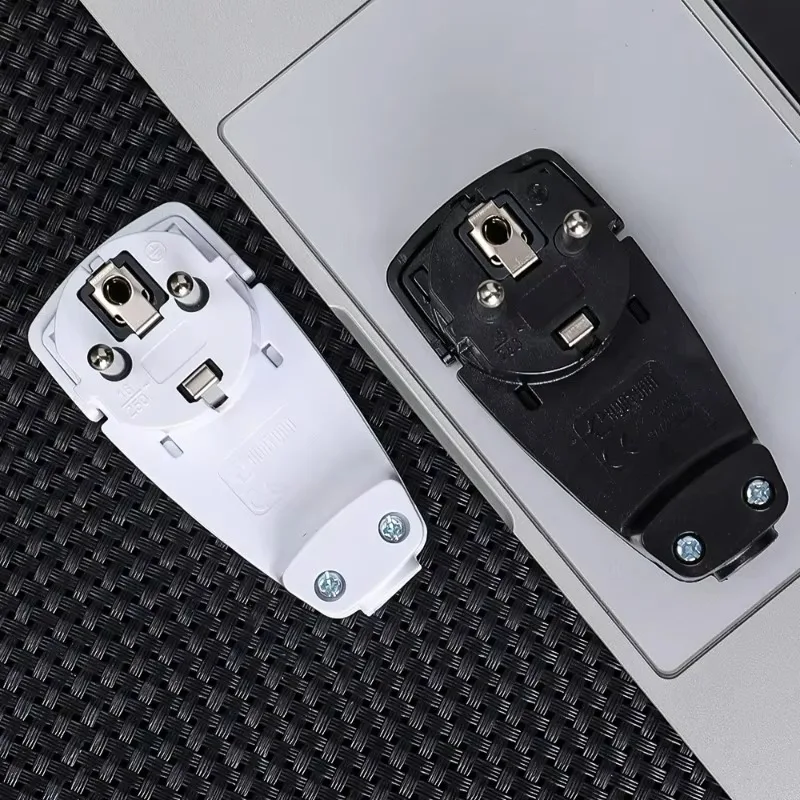 European Earthing Contact Angle Plug Flat for Home Electeic Socket Euro Connector Ultra Thin Hidden Ultra-thin Concealed Adapter