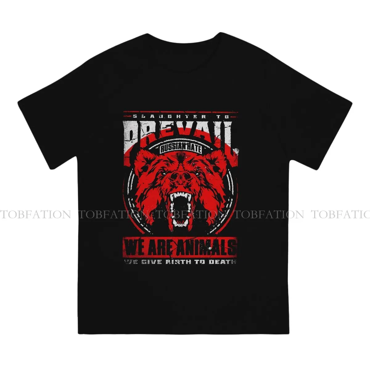 Slaughter To Prevail TShirt for Men Red Humor Summer Sweatshirts T Shirt High Quality Trendy Loose