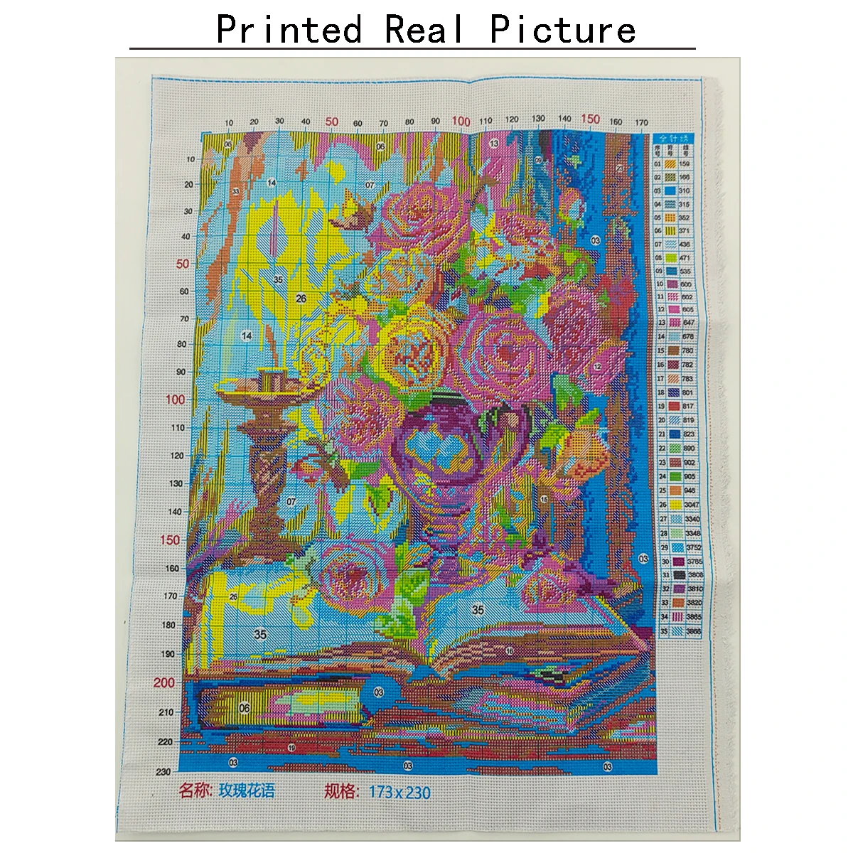Classical Elegance Cross Embroidery DIY Kit New Fashionable 11CT Cloth Embroidery Printed Fabric Set Handicraft Work Decorative