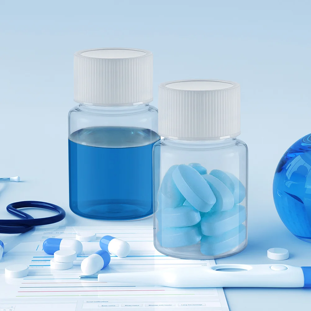 

12Pcs Pill Storage Bottles Empty Plastic Medicine Containers 30Ml Leakproof Caps Clear Bottles for Pills Medicine