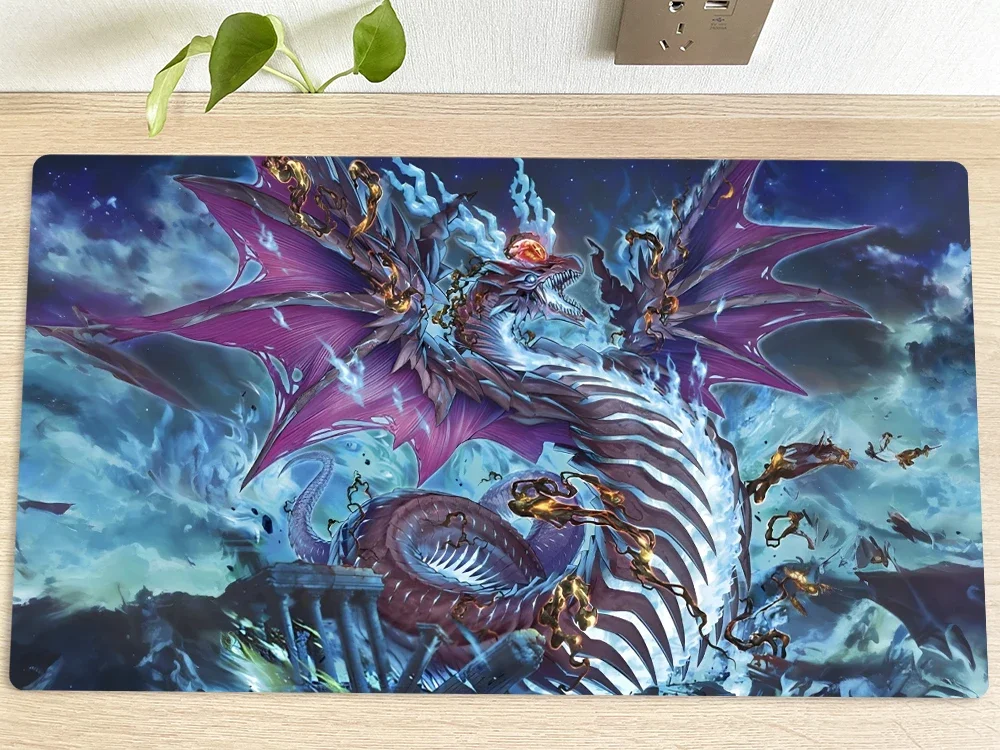 

YuGiOh Настольный игровой коврик Snake-Eyes Flamberge Dragon TCG CCG Коврик для торговых карточных игр Коврик для мыши Игровой игровой коврик 60x35 см Бесплатная сумка