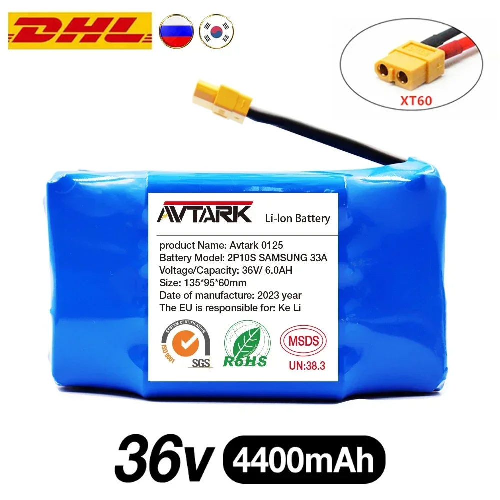 

36V 10S2P 4400mAh 36v Electric Scooter Battery Lithium-ion 18650 42v 18650 Battery Pack Scooter Twist Car Battery