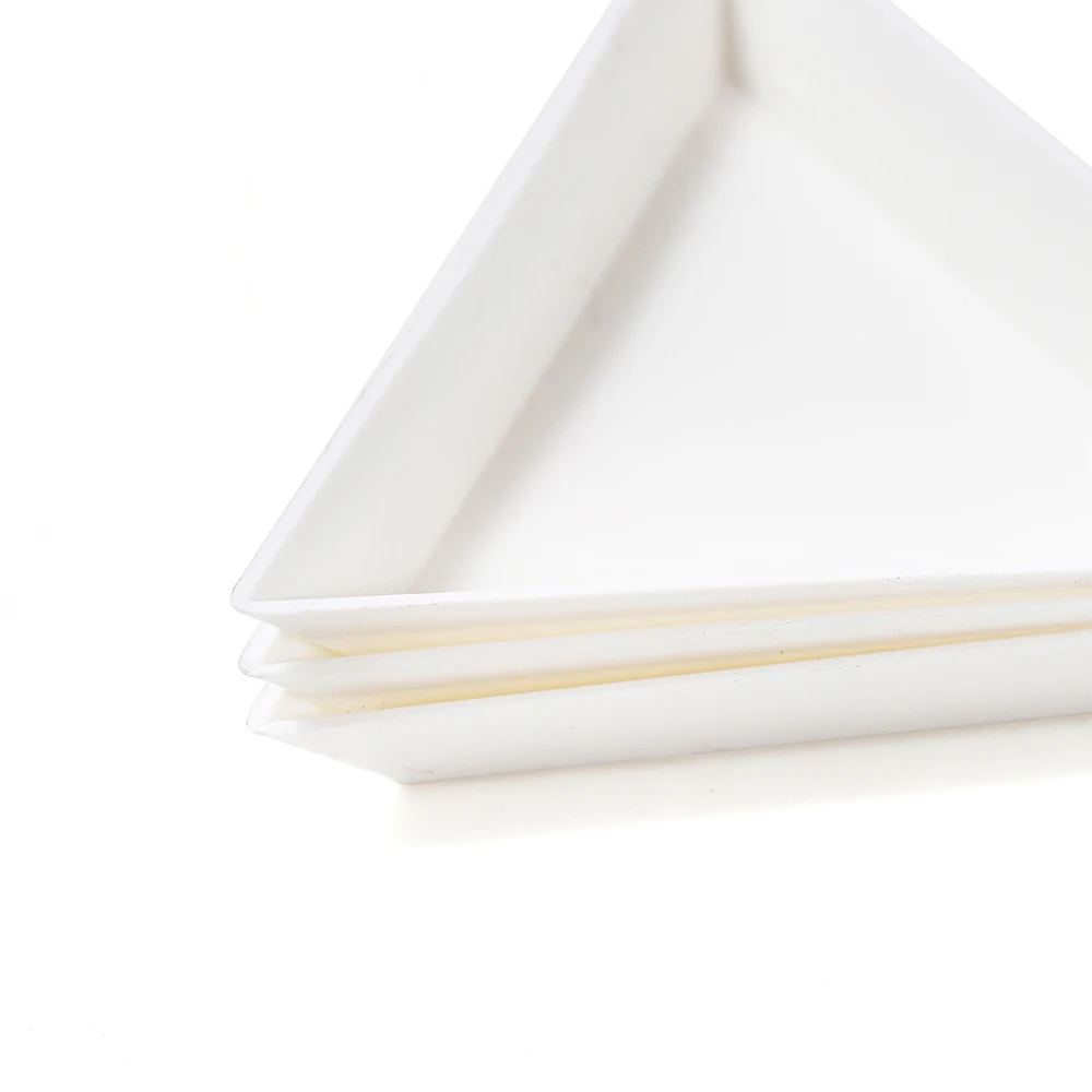 Пластина треугольная пластиковая для украшений и бусин, контейнер для нейл-арта, 10 шт./лот