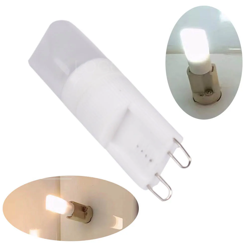 Imagem -03 - Lâmpada Led Cerâmica g9 Lâmpada Economizadora de Energia Lustre de Cristal Branco Quente Branco Frio 1w 2w 3w 220v 10 Pcs