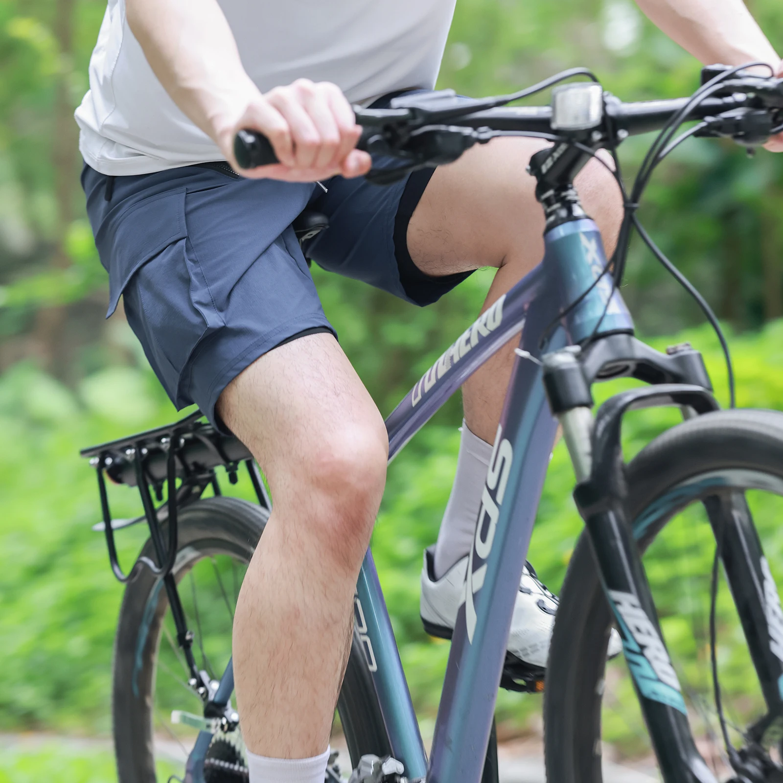 WOSAWE Men's Mountain Bike Shorts Breahtable Summer Outdoor Sports Cycling Bicycle Short Pant Loose fit 2 in 1  Bermuda shorts