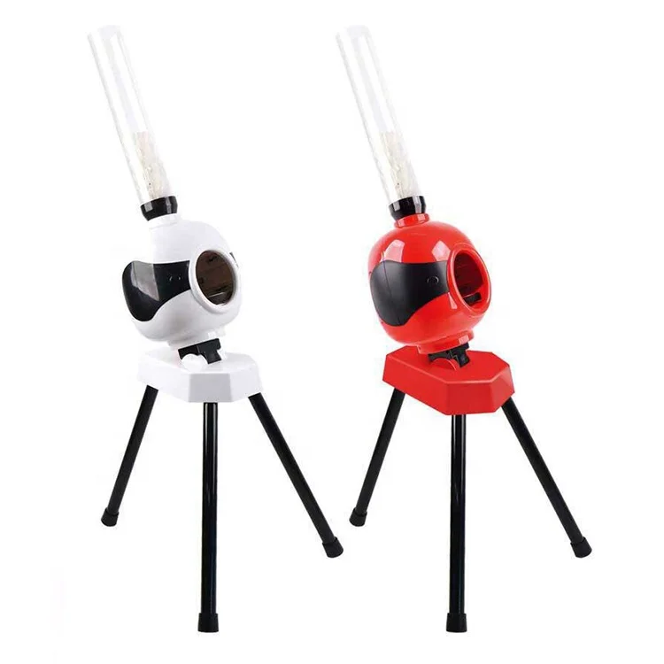 

New Short Triangle Stand Automatic Transmitter Sports Toy Training Badminton Machine with Adapter