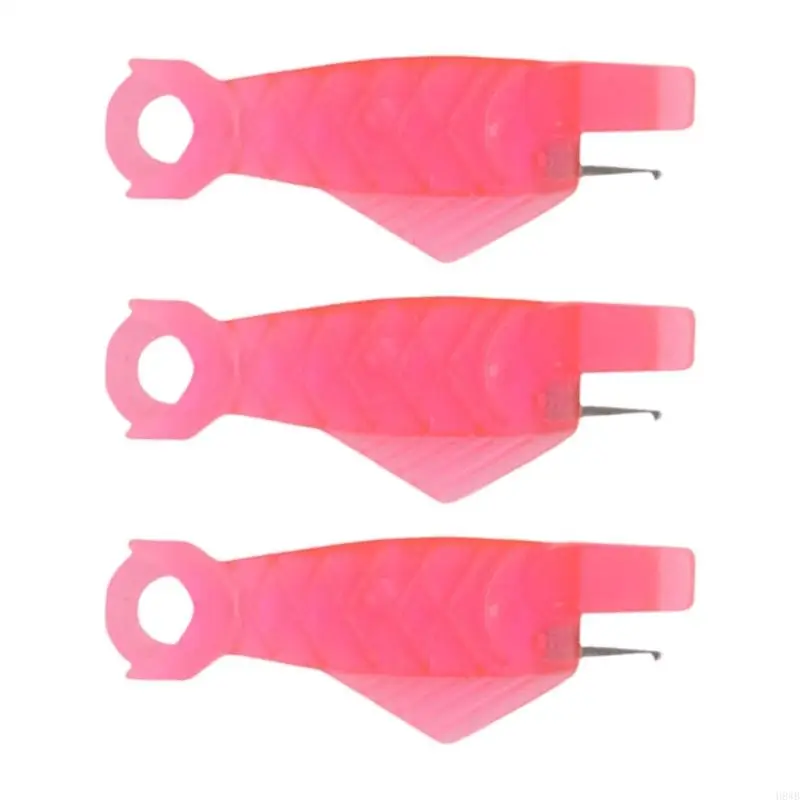 H8WB Quick Threading Tool for Sewing Machines Mini Fish Shaped Needle Threader with Sturdy Plastic Metal Construction