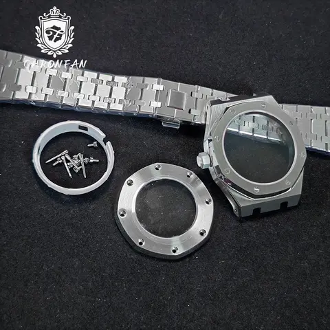 För AP Watch Parts 41mm NH34 NH35 NH36 Urverk Transparent Baksida Safirglas AP Watch Case Modifierad Tillbehör Ersättning 10 best sales g shock ap-fodral - №6