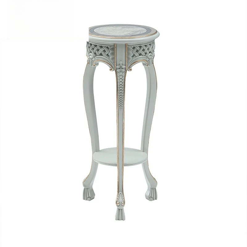 

Court French furniture European solid wood carving flower stand American small apartment living room rack flower