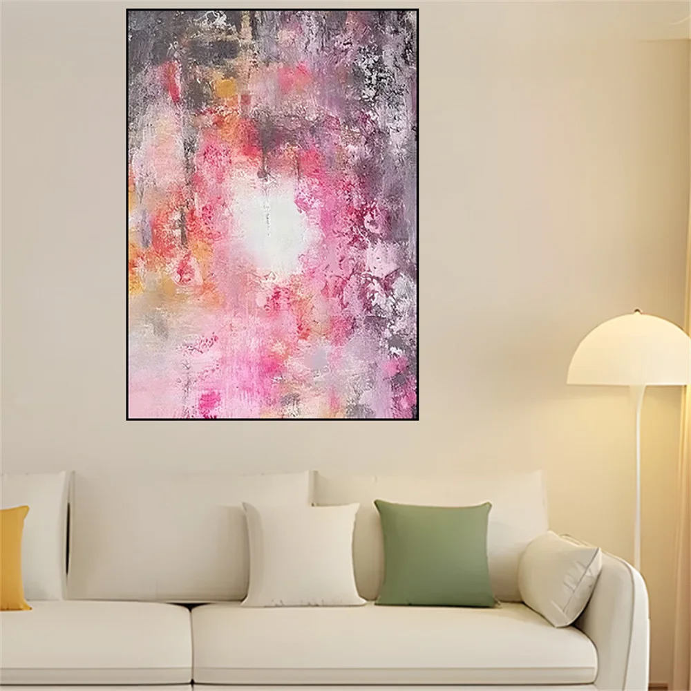 

Modern Cubism Geometry Pattern 100% Hand-Painted Abstract Oil Painting On Canvas Drawing Wall Art For Living Room Home Decor
