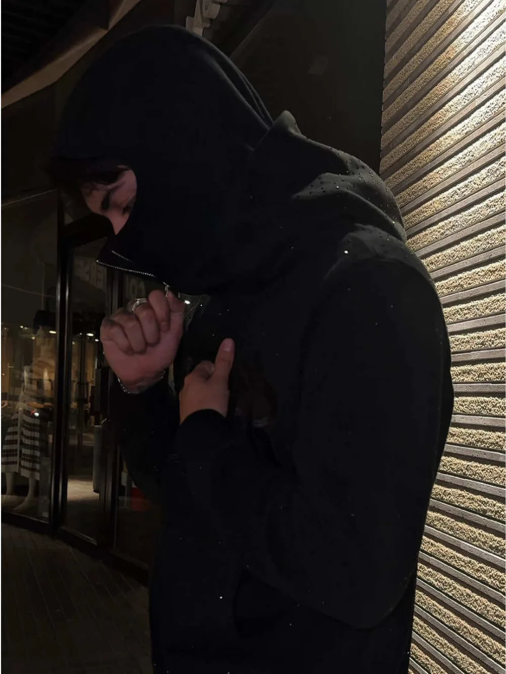 New Autumn Winter Hot Diamond Double Hat Hoodie Dark Style Unisex Zipper Embroidered Cardigan Casual Warm Top